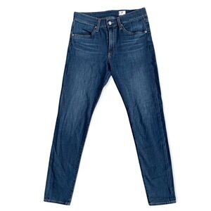 AG Jeans Skinny Ankle Jean with Whiskering Fading Stretch in Medium Blue Wash